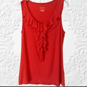 Merona ruffle detail tank top, blouse. Size L